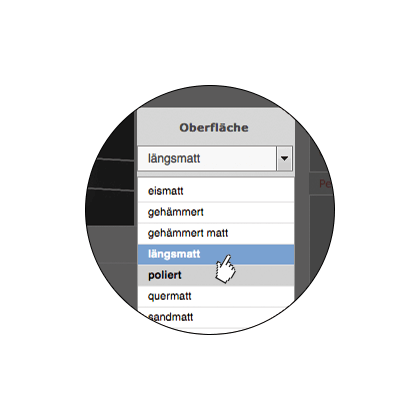 Poliert oder strukturiert