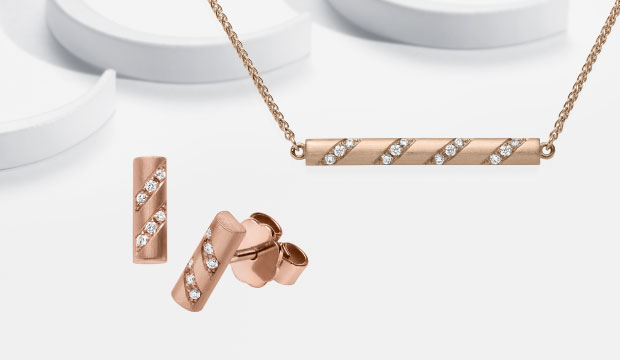Diamantschmuck in Rotgold