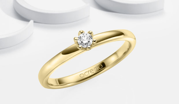 Verlobungsringe Gold und Gelbgold | acredo
