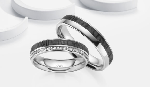 Schwarze Eheringe & Trauringe | acredo